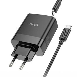 Зарядний пристрій  Hoco Type-C to Type-C Cable Intelligent four-port C127A 3USB/1Type-C, 45W/3A, PD/QC Black (000009989), зображення 4
