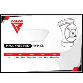 Наколенники спортивные RDX Hosiery Knee Foam K5 Black/White S (HYP-K5BW-S), Размер: S, Цвет: Чёрный/Белый, изображение 6