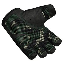 Перчатки для фитнеса RDX T2 Half Army Green XL (WGA-T2HA-XL), Размер: XL, Цвет: Чёрный/Зелёный, изображение 3