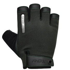 Перчатки для фитнеса RDX T2 Half Army Green XL (WGA-T2HA-XL), Размер: XL, Цвет: Чёрный/Зелёный, изображение 4