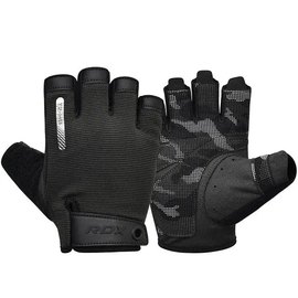 Перчатки для фитнеса RDX T2 Half Black S (WGA-T2HB-S), Размер: S, Цвет: Чёрный