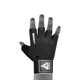 Перчатки для фитнеса RDX T2 Half Black XL (WGA-T2HB-XL), Размер: XL, Цвет: Чёрный, изображение 2