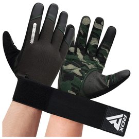 Перчатки для зала RDX T2 Touch Screen Friendly Full Fingerf Army Green M (WGA-T2FA-M), Размер: M, Цвет: Чёрный/Зелёный, изображение 5