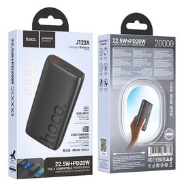 Повербанк HOCO Respect J122A 20000 mAh 22.5W+PD20W Black (6942007612630), изображение 3