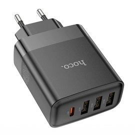 Зарядний пристрій Hoco Intelligent four-port C127A 3USB/1TypeC, 45W/3A, PD/QC Black (000009937), зображення 2