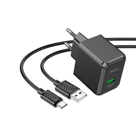 Зарядний пристрій Hoco Micro USB Cable Ocean CS12A 1USB, 18W/3A, QC3.0 Black (000009916), зображення 5