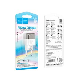 Зарядное устройство Hoco Transparent tribute single-port C125A 1Type-C, PD/QC, 20W/3A Transparent/Black (000009792), изображение 2