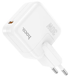 Зарядний пристрій Hoco Type-C to Type-C Cable Advantage single port charger C112A Type-C, 30W/3A, PD/QC White (000009553)
