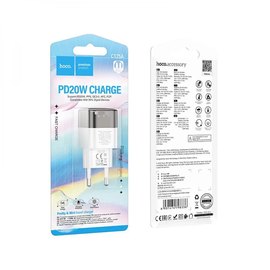 Зарядное устройство Hoco Type-C to Type-C Cable Transparent tribute single-port C125A 1Type-C, PD/QC, 20W/3A Transparent/Black (000009794), изображение 5