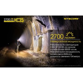 Налобный фонарь Nitecore HC35 (6-1380), изображение 6