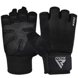 Перчатки для зала RDX W1 Half Black Plus S (WGA-W1HB-S+), Размер: S, Цвет: Чёрный