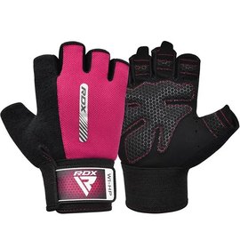 Перчатки для зала RDX W1 Half Pink S (WGA-W1HP-S), Размер: S, Цвет: Чёрный/Розовый, изображение 5
