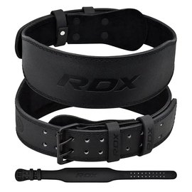 Пояс для тяжелой атлетики RDX 4 кожа Full Black 2XL (WBS-4FB-2XL), Размер: 2XL