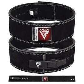 Пояс для тяжелой атлетики RDX 4 Pro Liver Buckle кожа Black Plus XL (WBL-4LB-XL+), Размер: XL