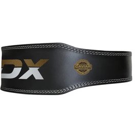 Пояс для тяжелой атлетики RDX 6 кожа Black Gold S (WBS-6RB-S), Размер: S, Цвет: Black Gold, изображение 2