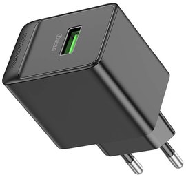 Зарядное устройство Borofone Micro USB cable Erudite BAS12A 1USB, 18W/3A, QC3.0 Black (000009918)
