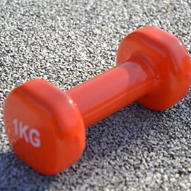 Гантели PowerPlay 4103 виниловые 2*1 кг оранжевые (PP_4103_2*1kg), Вес: 2х1 кг, Цвет: Оранжевый, изображение 4
