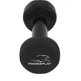 Гантели PowerPlay 4121 виниловые 2*1,5 кг черные (PP_4121_2*1,5kg), Вес: 2х1.5 кг, изображение 2