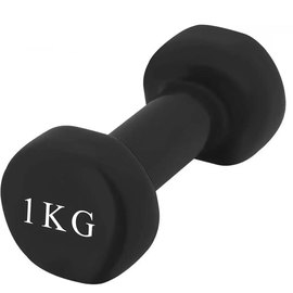 Гантели PowerPlay 4121 виниловые 2*1 кг черные (PP_4121_2*1kg), Вес: 2х1 кг