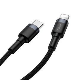 Кабель Baseus Cafule Type-C to Lightning 18W/PD, 1m CATLKLF-G1 Black (000004013), изображение 4