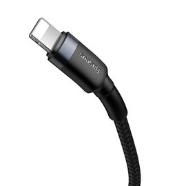 Кабель Baseus Cafule Type-C to Lightning 18W/PD, 1m CATLKLF-G1 Black (000004013), изображение 5