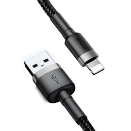Кабель Baseus Lightning Cafule 3m, 2A CALKLF-RG1 Black-Grey (000005093), изображение 3