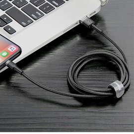 Кабель Baseus Lightning Cafule 3m, 2A CALKLF-RG1 Black-Grey (000005093), изображение 4