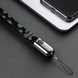 Кабель Baseus Lightning Gold Collar lanyard 2.4A, 0.35m Black (000004014), изображение 3