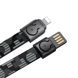 Кабель Baseus Lightning Gold Collar lanyard 2.4A, 0.35m Black (000004014), изображение 4