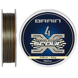 Шнур Brain Scout 4X 150m camo 0.148mm 8.6kg (1858.54.82), Диаметр, мм: 0.148 мм