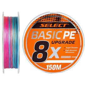 Шнур Select Basic PE 8X Multicolor 150m #0.6/0.10mm 12lb/5.5kg (1870.31.42), Диаметр, мм: 0.1 мм, Цвет: Мультиколор