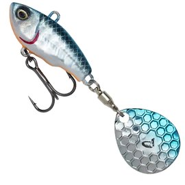 Тейл-спиннер Savage Gear Fat Tail Spin 80mm 24.0g Blue Silver (77067), Цвет: Blue Silver