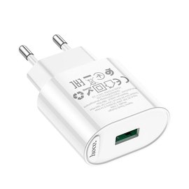Зарядное устройство Hoco Fighter single port charger C109A 1USB, 18W/3A, QC White (000009191), изображение 2
