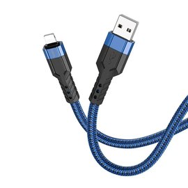 Кабель Hoco Lightning charging data cable U110 1.2m, 2.4A Blue (000009305), Цвет: Blue, изображение 2