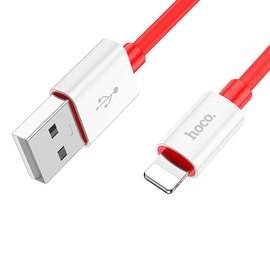 Кабель Hoco Lightning Magic silicone charging data cable X87 1m, 2.4A Red (000009325), изображение 2