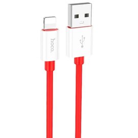 Кабель Hoco Lightning Magic silicone charging data cable X87 1m, 2.4A Red (000009325)