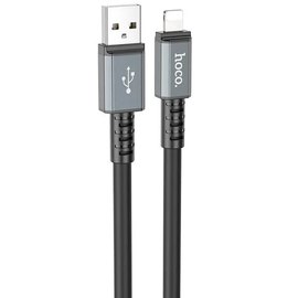 Кабель Hoco Lightning Strength charging data cable X85 1m, 2.4A Black (000009062), Цвет: Black