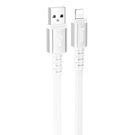Кабель Hoco Lightning Strength charging data cable X85 1m, 2.4A White (000009063), Цвет: White