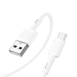 Кабель Hoco Micro USB Victory charging data cable X83 1m, 2.4A White (000009050), Цвет: White, изображение 2