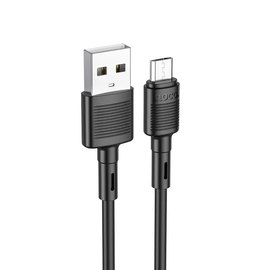 Кабель Hoco Micro USB Victory charging data cable X83 1m, 3A Black (000009051)
