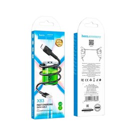 Кабель Hoco Micro USB Victory charging data cable X83 1m, 3A Black (000009051), изображение 6