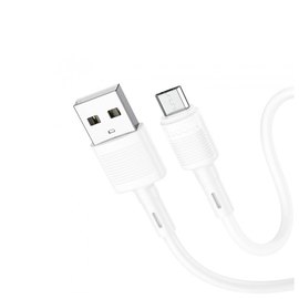 Кабель Hoco Micro USB Victory charging data cable X83 1m, 3A White (000009052), изображение 2