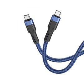 Кабель Hoco Type-C to Lightning charging data cable U110 1.2m, 20W, 3A Blue (000009303), Цвет: Black/Blue, изображение 2