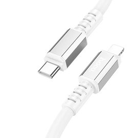 Кабель Hoco Type-C to Lightning Strength PD charging data cable X85 1m, 20W White (000009060), Цвет: White, изображение 2