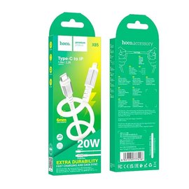 Кабель Hoco Type-C to Lightning Strength PD charging data cable X85 1m, 20W White (000009060), Цвет: White, изображение 4