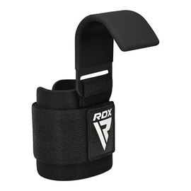Крюки для тяги на запястья RDX W5 Gym Hook Strap Black Plus (WAN-W5B+), Цвет : Black, изображение 2