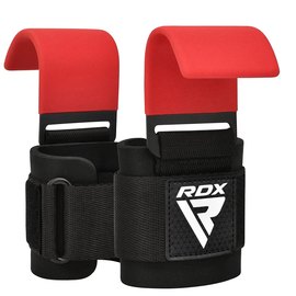 Крюки для тяги на запястья RDX W5 Gym Hook Strap Red Plus (WAN-W5R+), Цвет : Красный, изображение 2