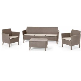 Набор садовой мебели Keter Salemo 3 seater set бежевый (8711245155425)