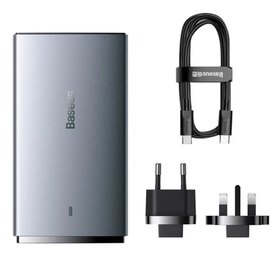 Зарядное устройство Baseus Gan5 Pro Ultra - Slim Fast Charger C + U 65W Overseas Edition CCGP150113 Grey (000010572), изображение 5