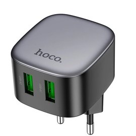 Зарядний пристрій Hoco Rayo dual-port CS34A 2USB, QC, 18W/3A Black (000010412), зображення 3
